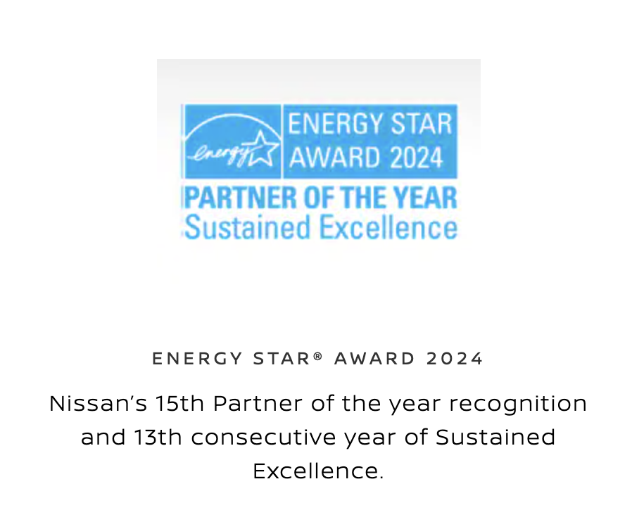 Energy Star Award for Nissan North American for Sustained Excellence